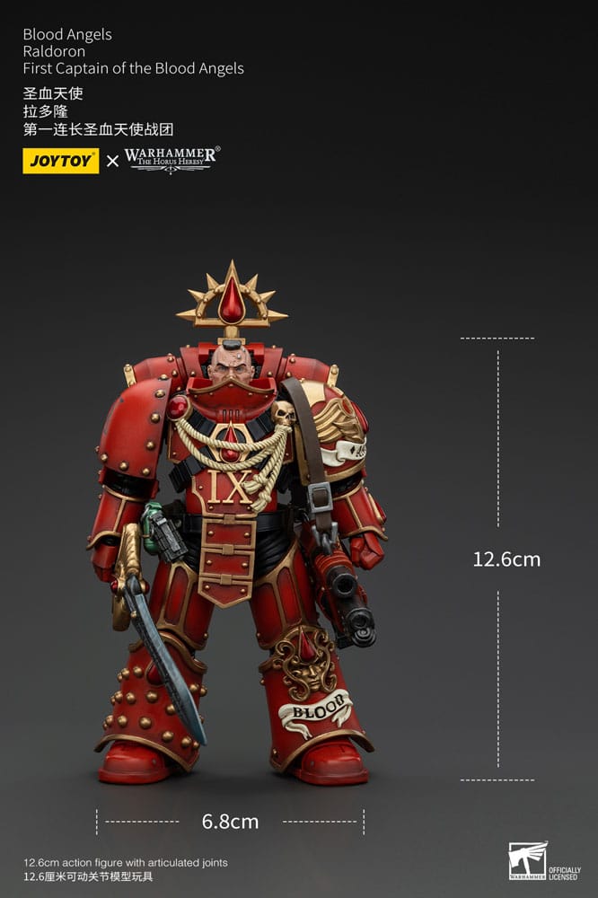 Warhammer The Horus Heresy Blood Angels Raldoron First Captain of the Blood Angels 13cm 1/18 Action Figure