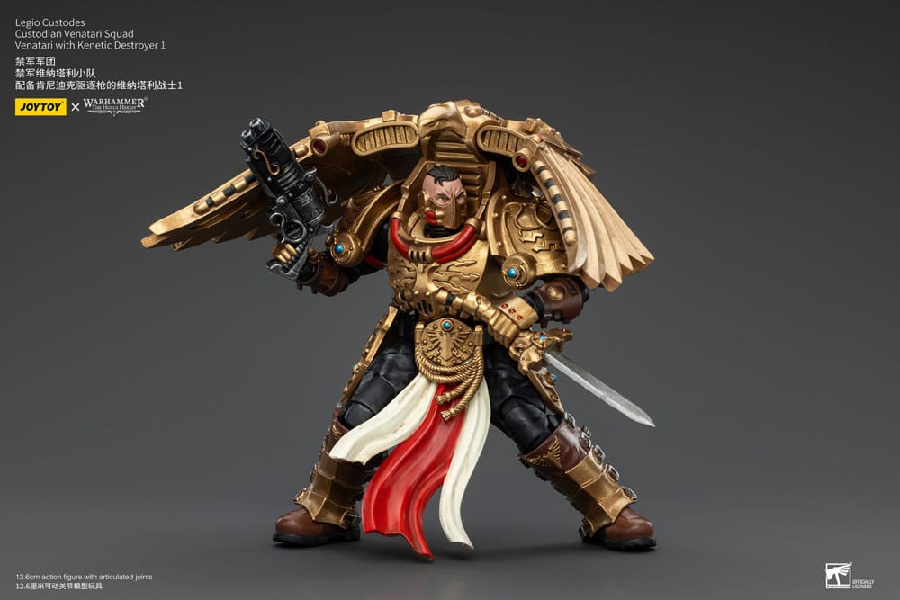 Warhammer The Horus Heresy Legio Custodes Custodian Venatari Squad Venatari with Kenetic Destroyer 1 13 cm 1/18 Action Figure