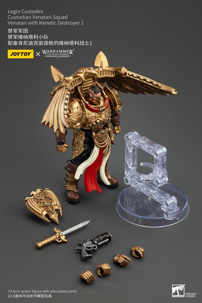 Warhammer The Horus Heresy Legio Custodes Custodian Venatari Squad Venatari with Kenetic Destroyer 1 13 cm 1/18 Action Figure