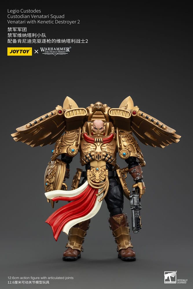 Warhammer The Horus Heresy Legio Custodes Custodian Venatari Squad Venatari with Kenetic Destroyer 2 13 cm 1/18 Action Figure