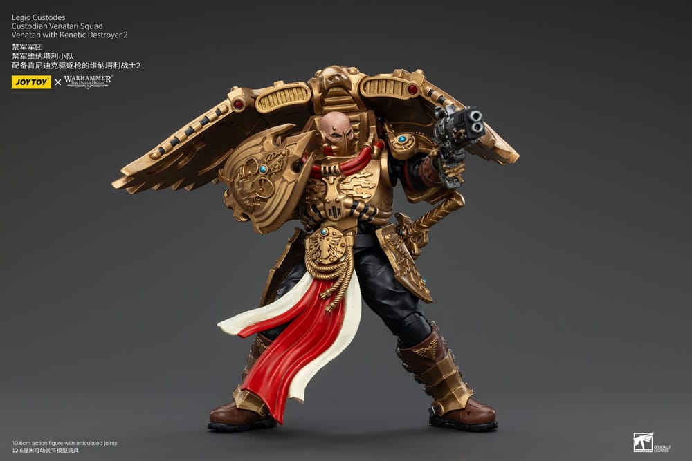 Warhammer The Horus Heresy Legio Custodes Custodian Venatari Squad Venatari with Kenetic Destroyer 2 13 cm 1/18 Action Figure