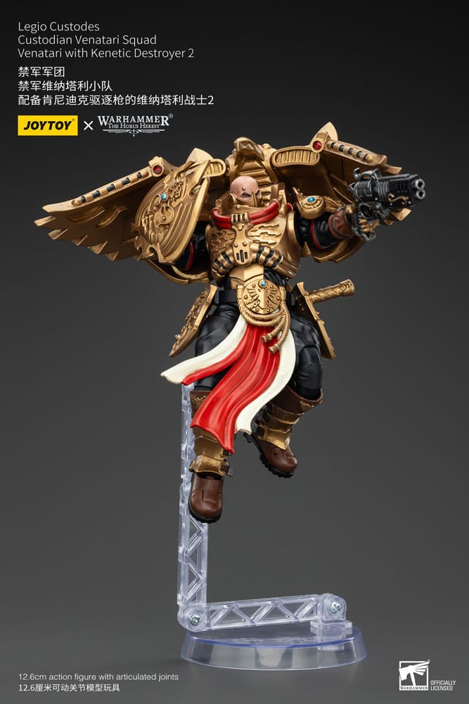 Warhammer The Horus Heresy Legio Custodes Custodian Venatari Squad Venatari with Kenetic Destroyer 2 13 cm 1/18 Action Figure