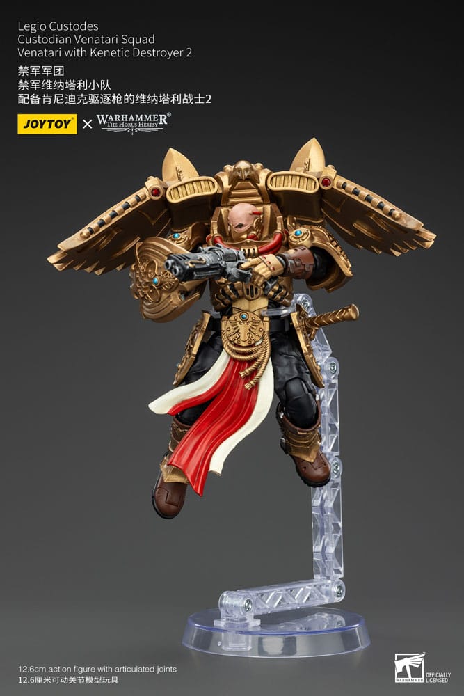 Warhammer The Horus Heresy Legio Custodes Custodian Venatari Squad Venatari with Kenetic Destroyer 2 13 cm 1/18 Action Figure