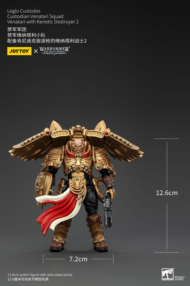 Warhammer The Horus Heresy Legio Custodes Custodian Venatari Squad Venatari with Kenetic Destroyer 2 13 cm 1/18 Action Figure