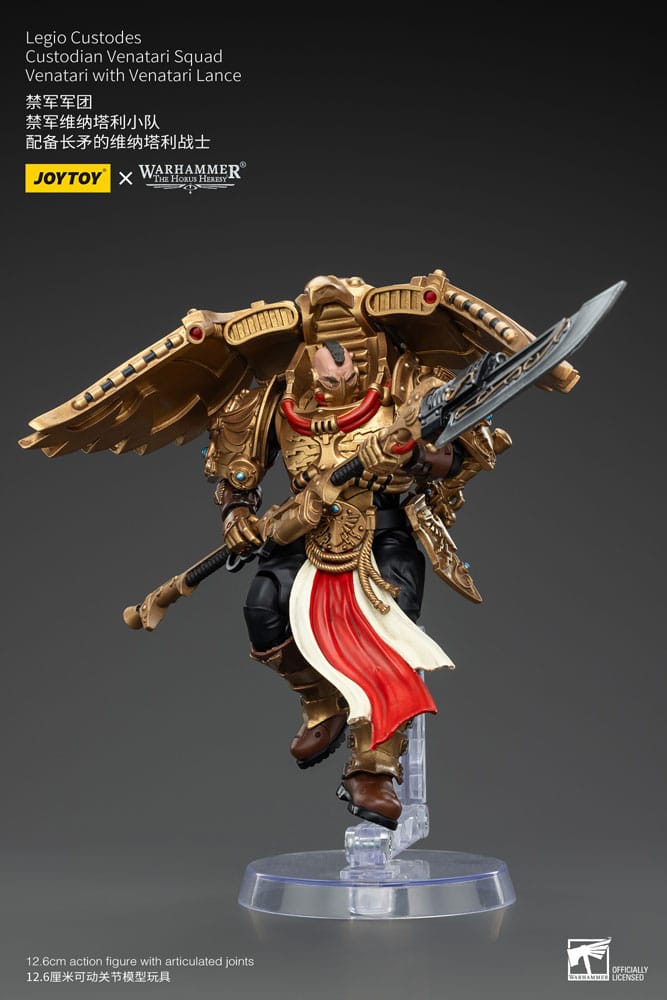 Warhammer The Horus Heresy Legio Custodes Custodian Venatari Squad Venatari with Venatari Lance 13 cm 1/18 Action Figure