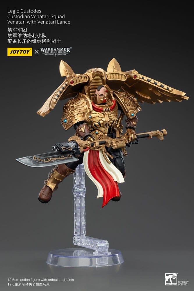 Warhammer The Horus Heresy Legio Custodes Custodian Venatari Squad Venatari with Venatari Lance 13 cm 1/18 Action Figure