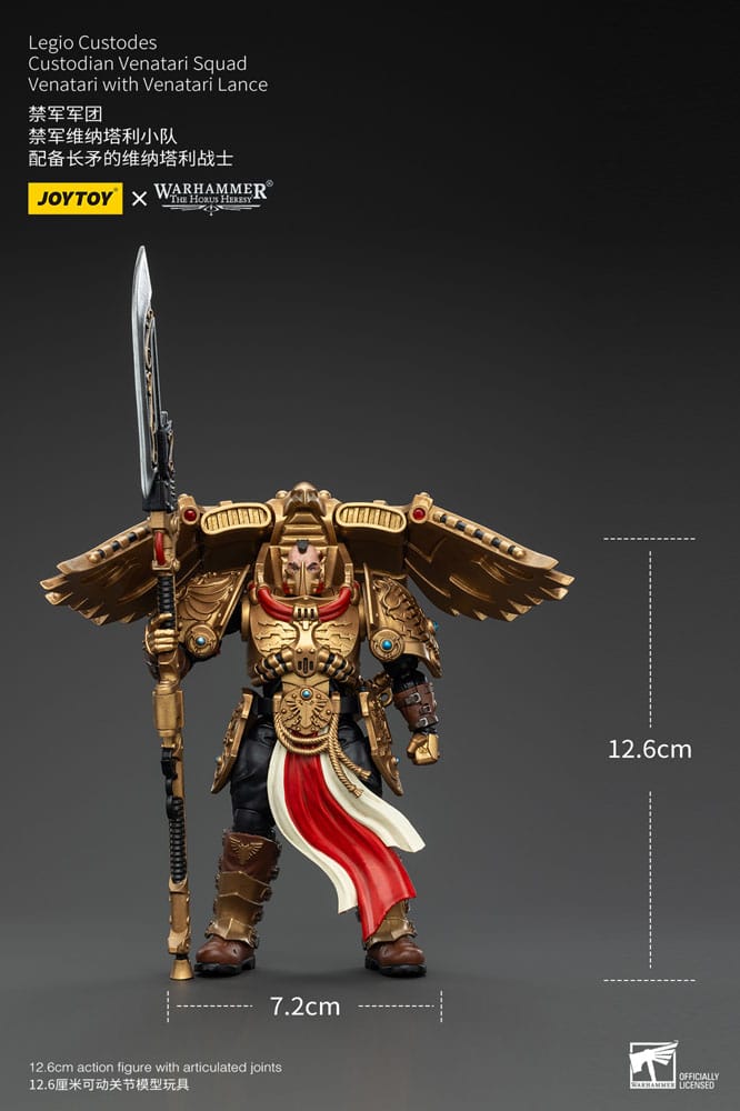 Warhammer The Horus Heresy Legio Custodes Custodian Venatari Squad Venatari with Venatari Lance 13 cm 1/18 Action Figure