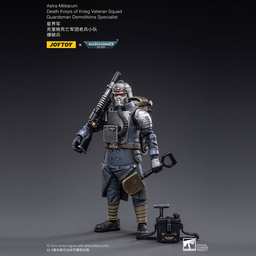 Warhammer 40k Death Korps of Krieg Veteran Squad Guardsman Demolitions Specialist 10 cm 1/18 Action Figure