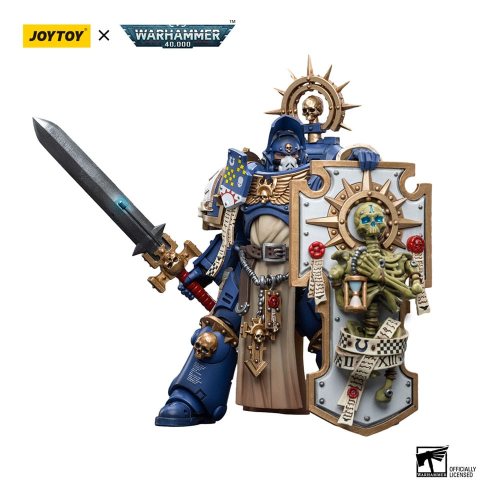 Warhammer 40k Ultramarines Primaris Captain with Relic Shield and Power Sword 12 cm 1/18 Action Figure