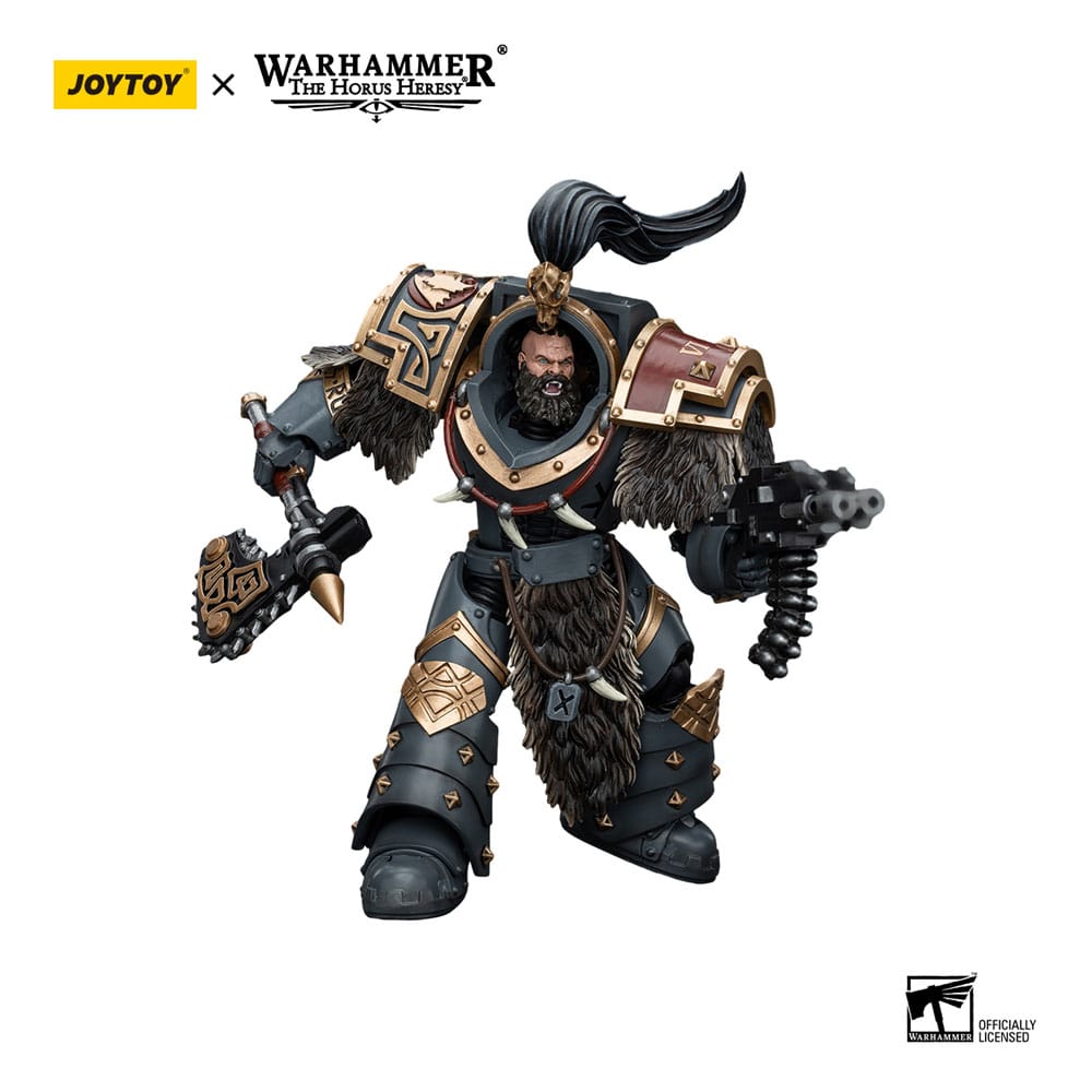 Warhammer The Horus Heresy Space Wolves Varagyr Wolf Guard Squad Varagyr Thegn 12 cm 1/18 Action Figure