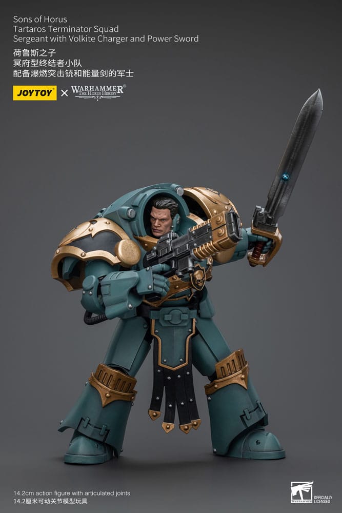 Warhammer The Horus Heresy Tartaros Terminator Squad Sergeant With Volkite Charger And Power Sword 12 cm 1/8 Action Figure