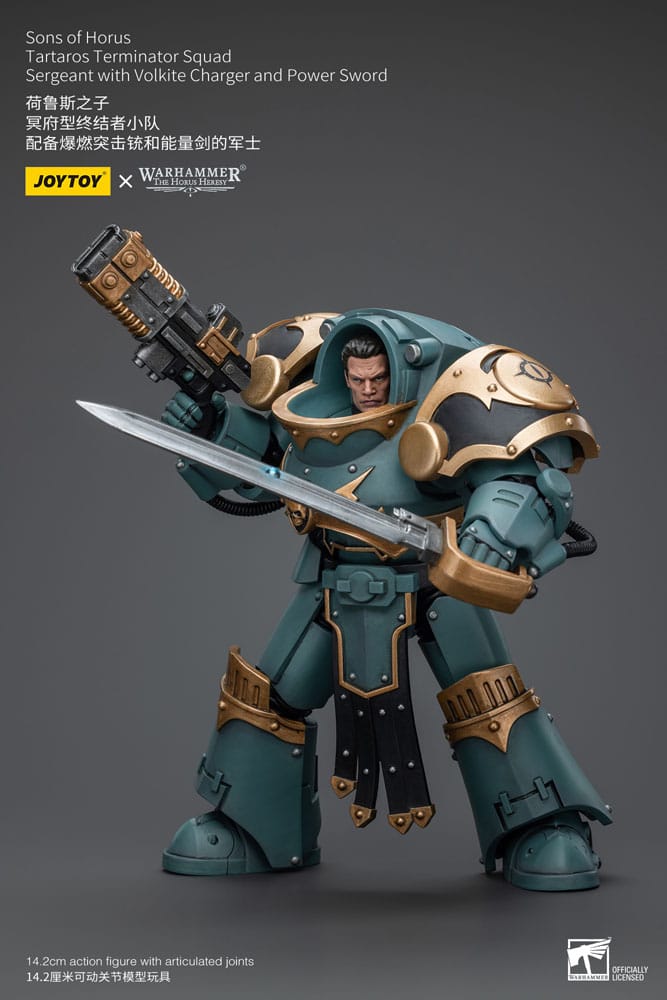 Warhammer The Horus Heresy Tartaros Terminator Squad Sergeant With Volkite Charger And Power Sword 12 cm 1/8 Action Figure