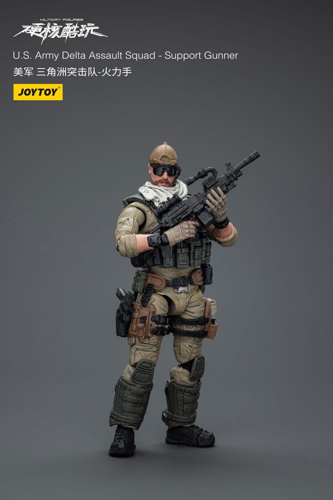 Hardcore Coldplay U.S. Army Delta Assault Squad Support Gunner 11 cm 1/18 Action Figure