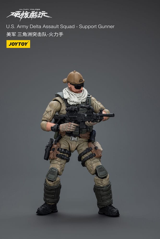 Hardcore Coldplay U.S. Army Delta Assault Squad Support Gunner 11 cm 1/18 Action Figure