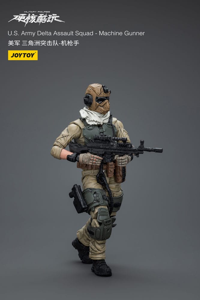 Hardcore Coldplay U.S. Army Delta Assault Squad Machine Gunner 11 cm 1/18 Action Figure