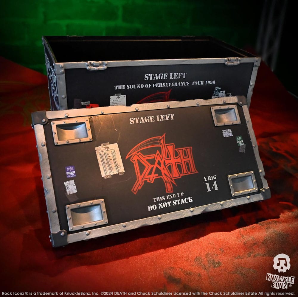 Death Rock Ikonz On Tour Road Case  + Stage Backdrop Set The Sound of Perseverance Tour 1998 Statue