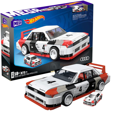 Hot Wheels Audi 90 Quattro IMSA GTO 29cm 1/15 Scale MEGA Construction Set