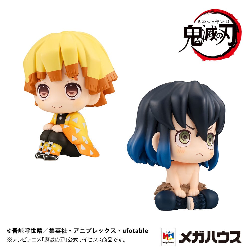 Demon Slayer: Kimetsu no Yaiba Look Up Zenitsu Agatsuma Smile Ver. & Inosuke Hashibira Bossy Ver. 11 cm PVC Statue (with gift)