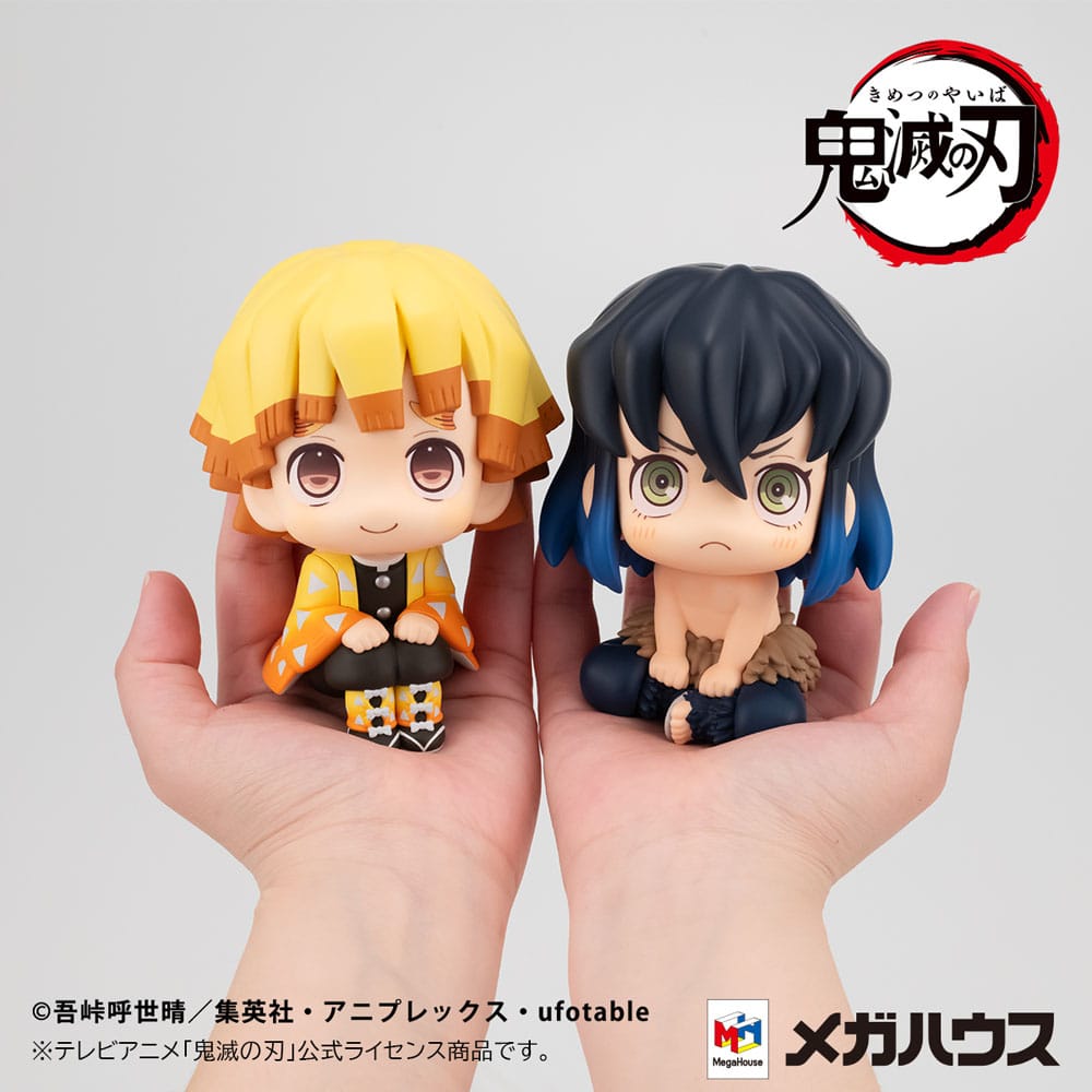 Demon Slayer: Kimetsu no Yaiba Look Up Zenitsu Agatsuma Smile Ver. & Inosuke Hashibira Bossy Ver. 11 cm PVC Statue (with gift)