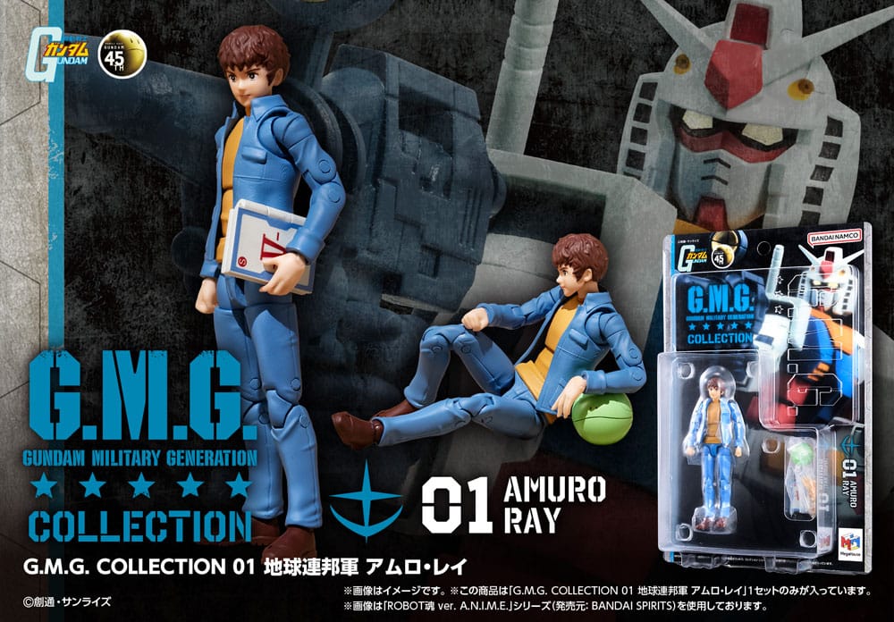 Mobile Suit Gundam G.M.G. Collection 01 Earth Federation Amuro Ray 10 cm Action Figure