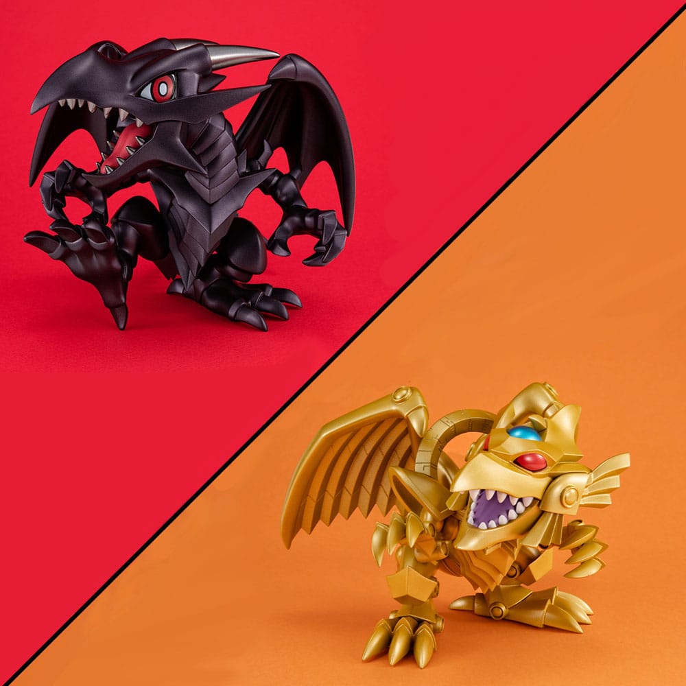 Yu-Gi-Oh! Duel Monsters Megatoon Red Eyes Black Dragon & The Winged Dragon of Ra 13 cm (with gift) PVC Statue