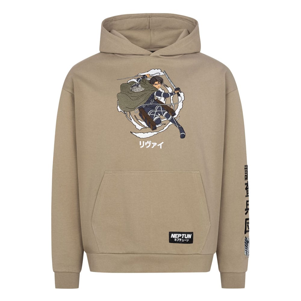 Attack on Titan Graphic Khaki Hooded Sweater