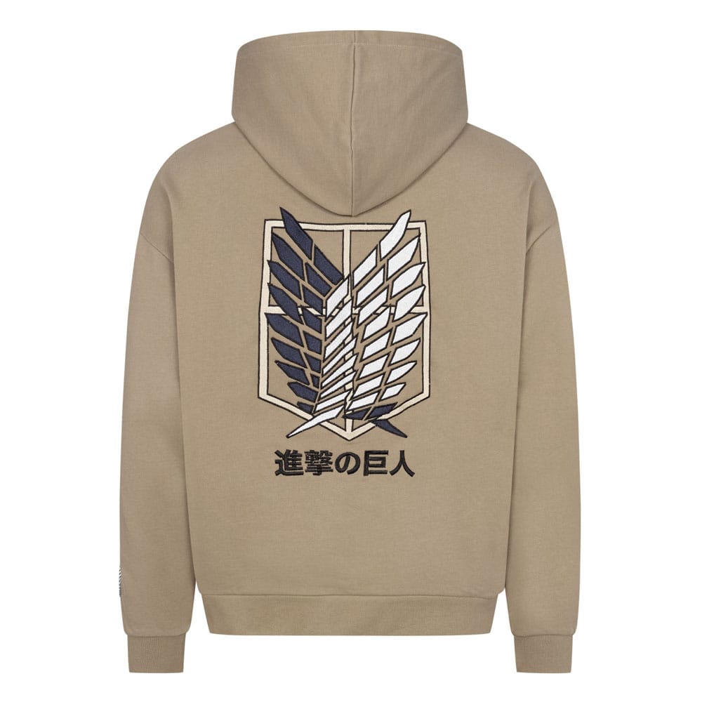 Attack on Titan Graphic Khaki Hooded Sweater