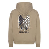 Attack on Titan Graphic Khaki Hooded Sweater