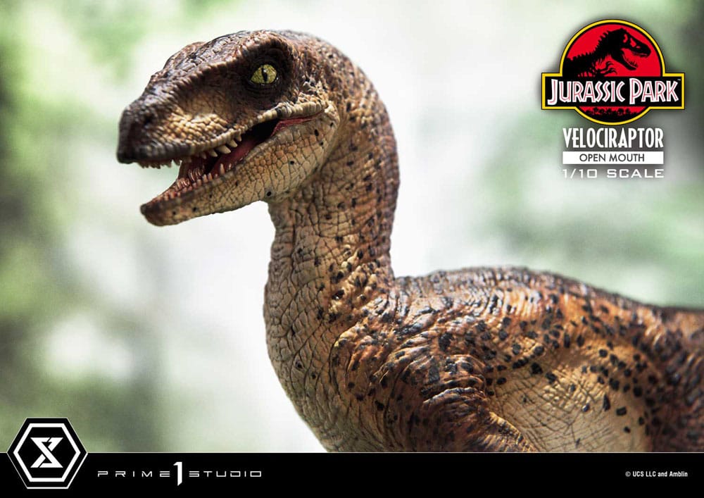 Jurassic Park Velociraptor Open Mouth 19 cm 1/10 Prime Collectibles Statue