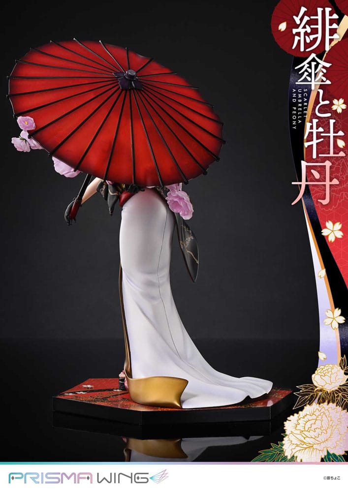 Original Illustration by Fuzichoco Prisma Wing Scarlet Umbrella And Peony 28 cm 1/7 PVC Statue