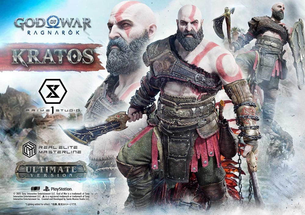 God of War Ragnarok Real Elite Kratos Ultimate Version 95 cm 1/3 Masterline Series Statue