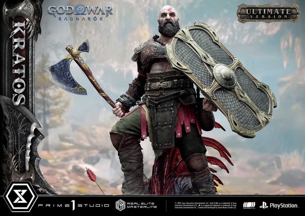 God of War Ragnarok Real Elite Kratos Ultimate Version 95 cm 1/3 Masterline Series Statue