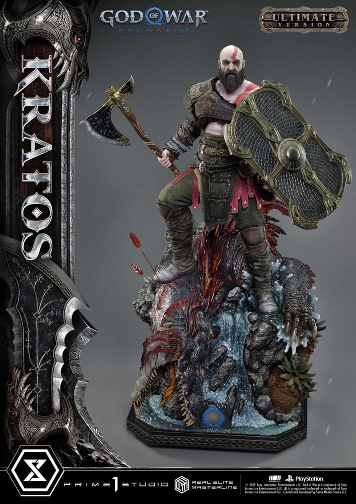 God of War Ragnarok Real Elite Kratos Ultimate Version 95 cm 1/3 Masterline Series Statue