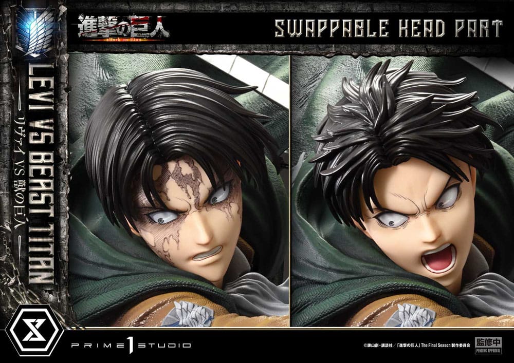 Attack on Titan Levi Versus Beast Titan 73 cm 1/4 Ultimate Premium Masterline Series Statue