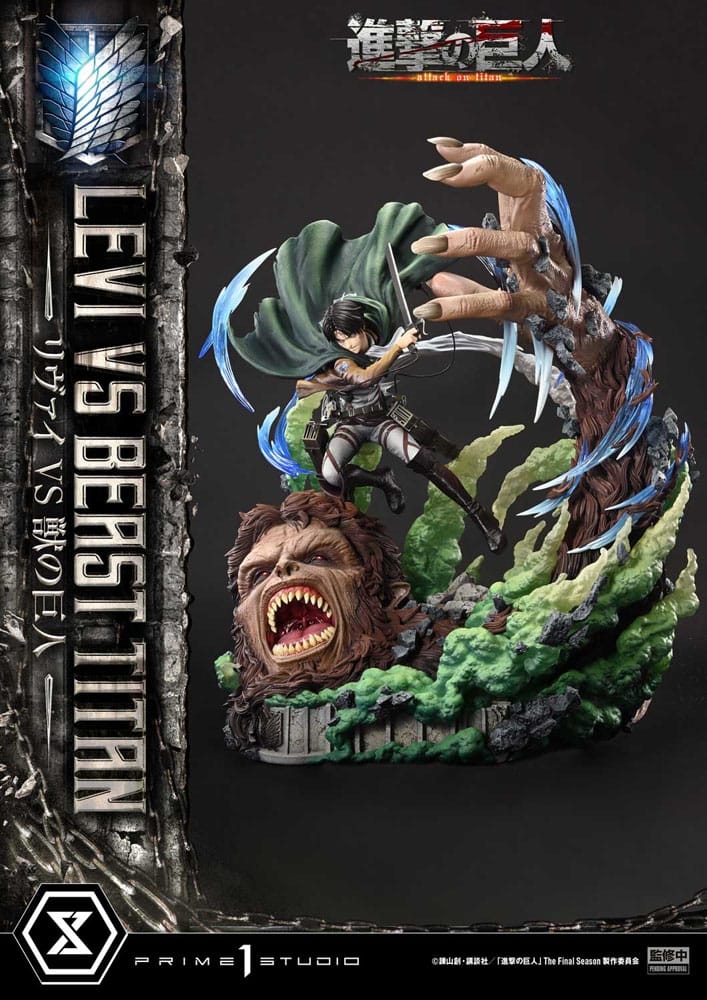 Attack on Titan Levi Versus Beast Titan 73 cm 1/4 Ultimate Premium Masterline Series Statue