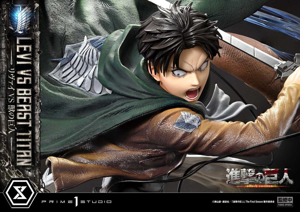 Attack on Titan Levi Versus Beast Titan 73 cm 1/4 Ultimate Premium Masterline Series Statue