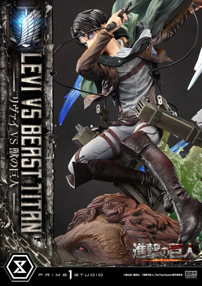 Attack on Titan Levi Versus Beast Titan 73 cm 1/4 Ultimate Premium Masterline Series Statue