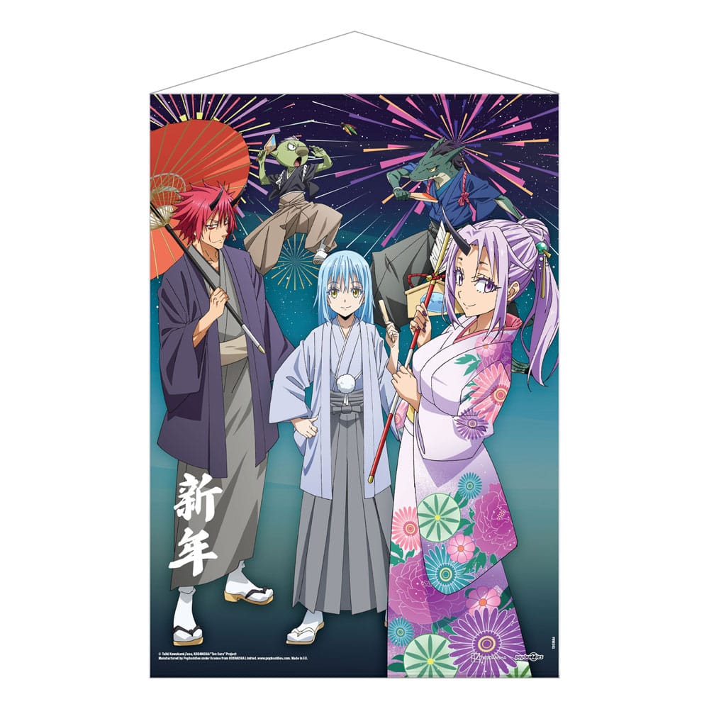 That Time I Got Reincarnated as a Slime New Year's Celebrations 50 x 70 cm Wallscroll