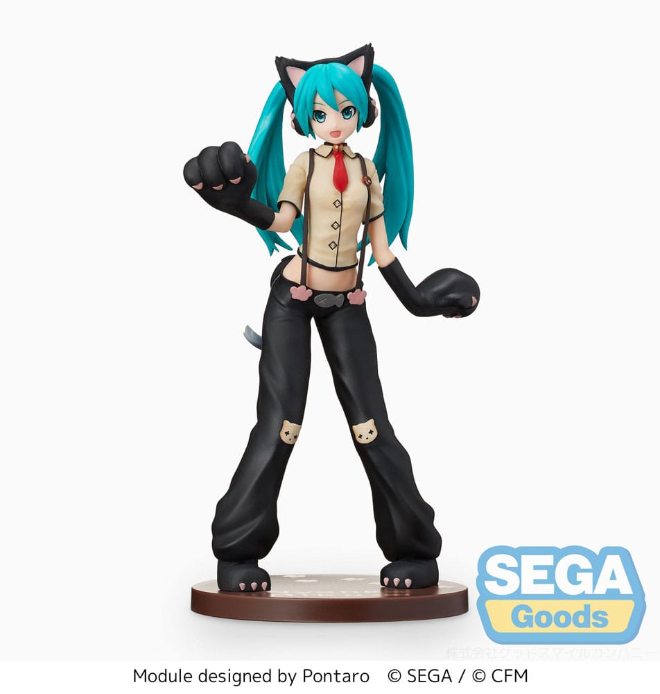 Hatsune Miku Project DIVA Arcade Future Tone SPM Hatsune Miku Kitty Cat 23 cm PVC Statue