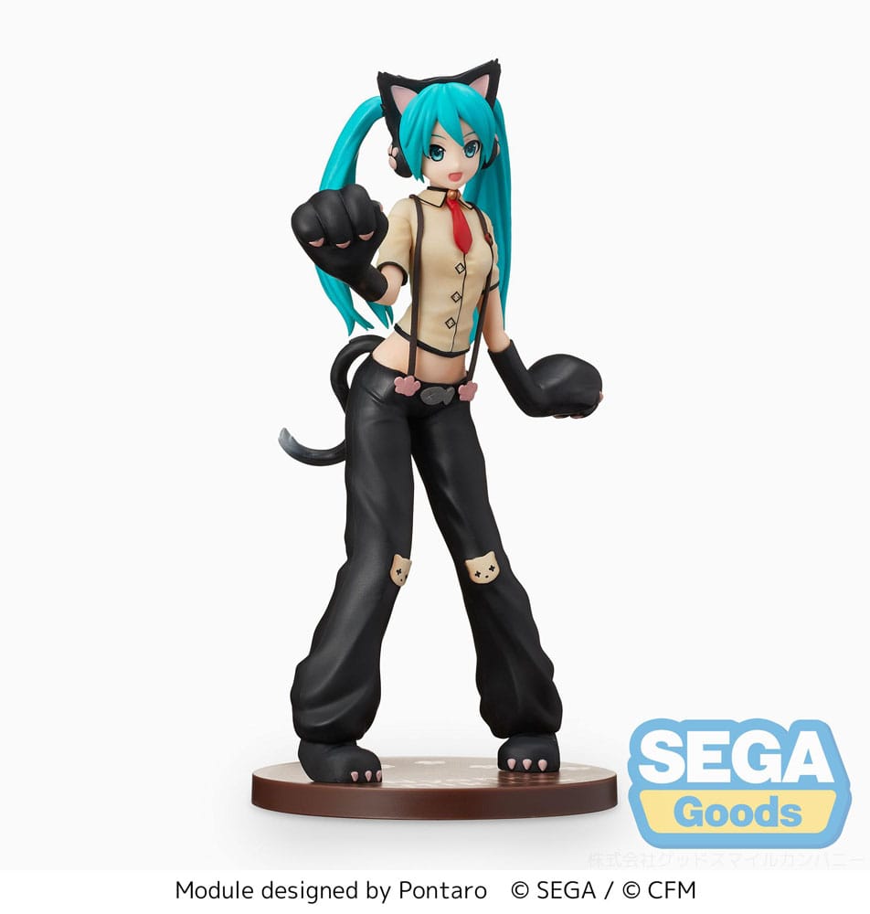 Hatsune Miku Project DIVA Arcade Future Tone SPM Hatsune Miku Kitty Cat 23 cm PVC Statue