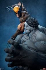 Marvel Grey Hulk vs Wolverine 58 cm Statue