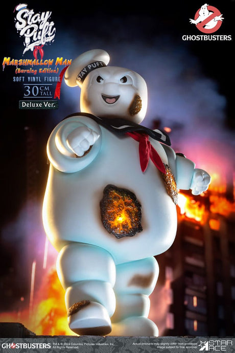 Ghostbusters Stay Puft Marshmallow Man Burning Edition Deluxe Version 30 cm Soft Vinyl Statue