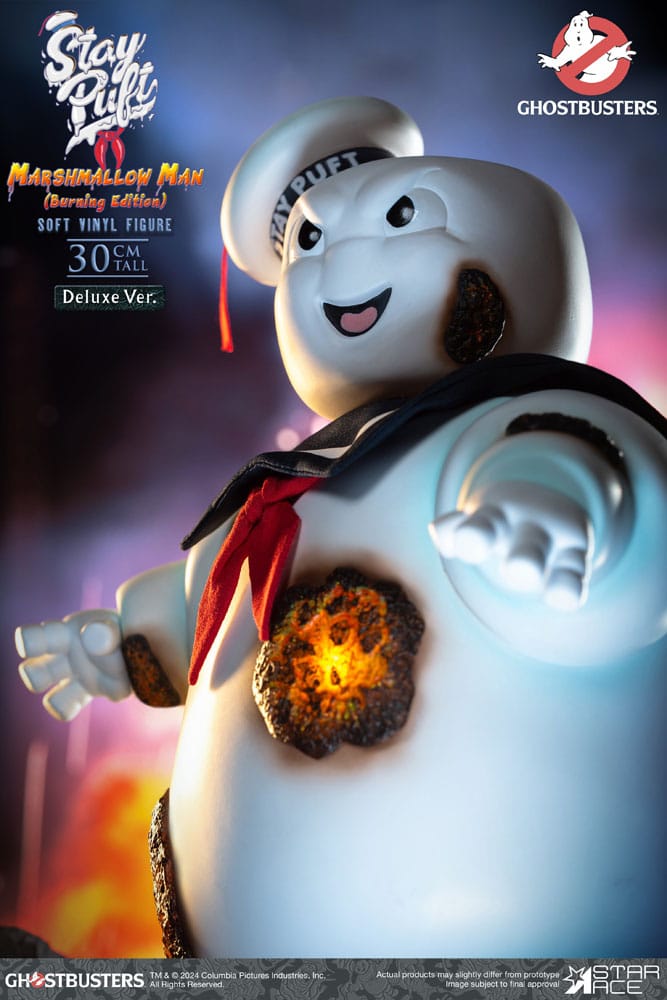 Ghostbusters Stay Puft Marshmallow Man Burning Edition Deluxe Version 30 cm Soft Vinyl Statue