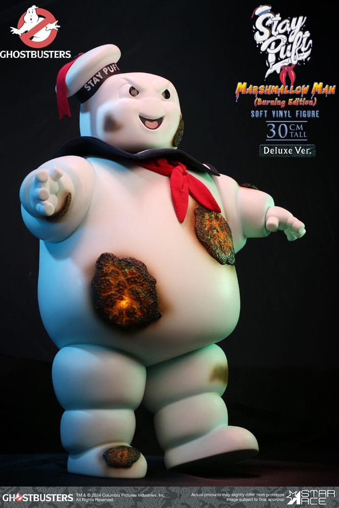 Ghostbusters Stay Puft Marshmallow Man Burning Edition Deluxe Version 30 cm Soft Vinyl Statue