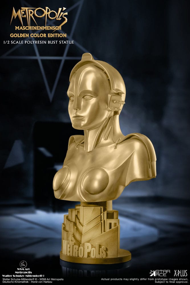 Metropolis Maria Maschinenmensch Metallic Gold Color Edition 50 cm 1/2 Bust