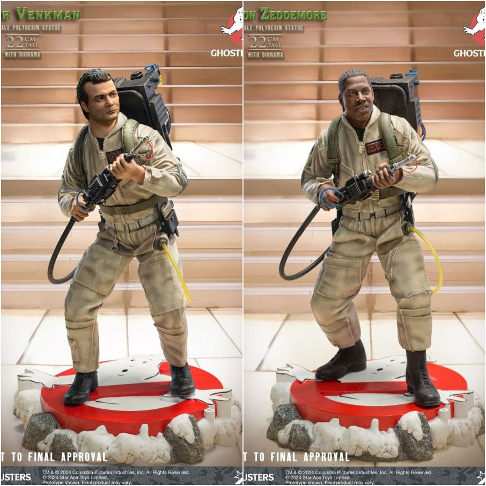 Ghostbusters Peter Venkmann + Winston Zeddemore Twin Pack Set 22 cm 1/8 Resin Statue