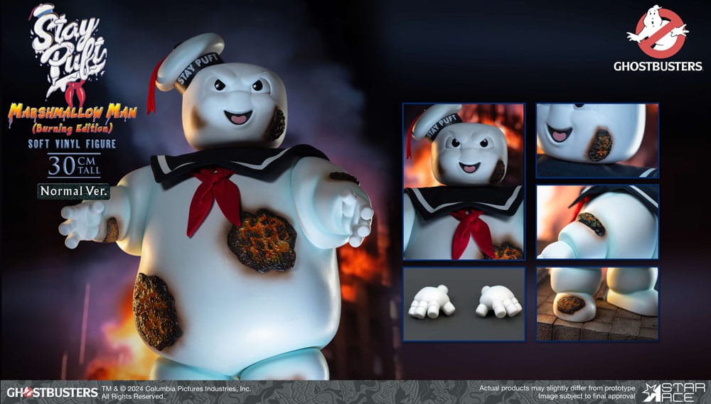 Ghostbusters Stay Puft Marshmallow Man Burning Edition Normal Version 30 cm Soft Vinyl Statue