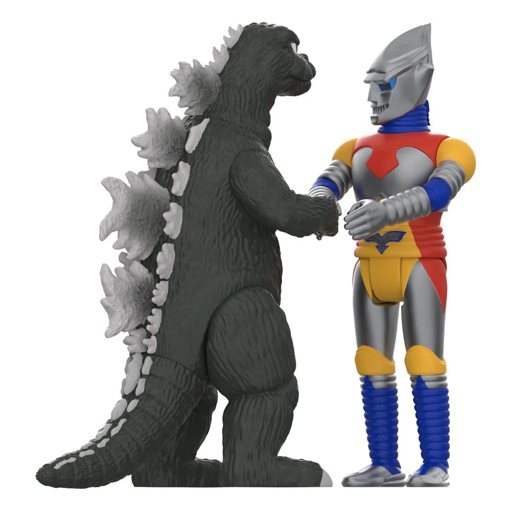 Godzilla Toho ReAction Godzilla & Jet Jaguar Shaking Hands 10 cm Action Figure 2-Pack