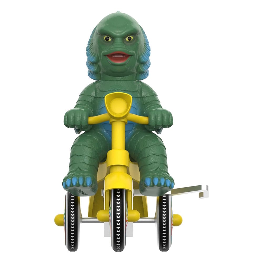 Universal Monsters Super Cycles Creature from the Black Lagoon (Dark Green with Yellow Trike) 13 cm Action Figure