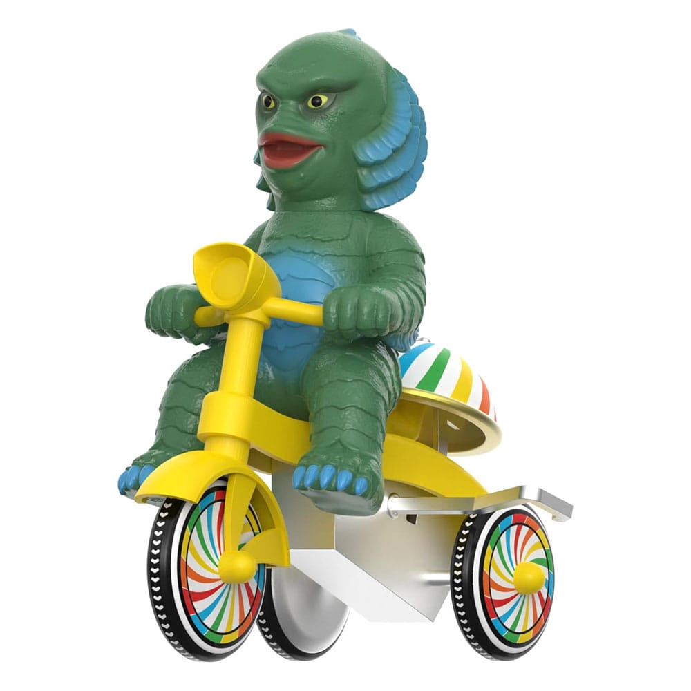 Universal Monsters Super Cycles Creature from the Black Lagoon (Dark Green with Yellow Trike) 13 cm Action Figure